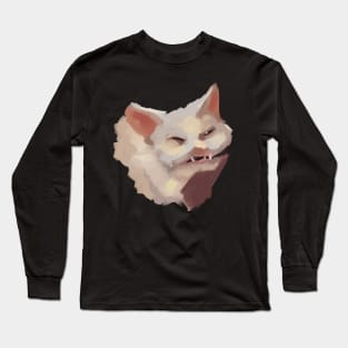 Hilarious cringing cat meme version.2 Long Sleeve T-Shirt